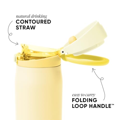 Water Bottle with Straw & Handle