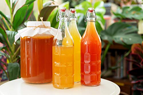 Flip Top Glass Bottle [1 Liter (6 Count)