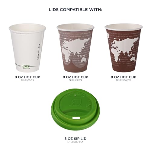 Eco Products Compostable Coffee Cup Lids (800 Count)