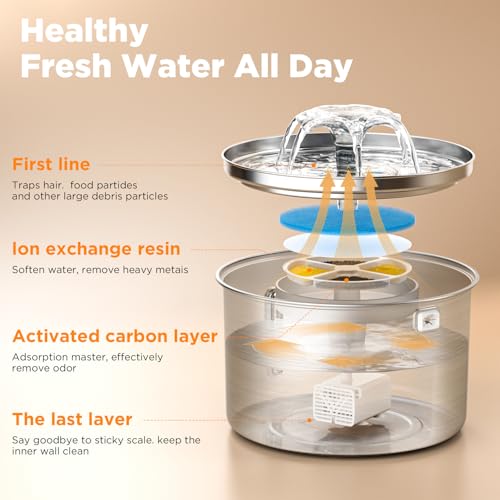 Cat Water Fountain Stainless Steel