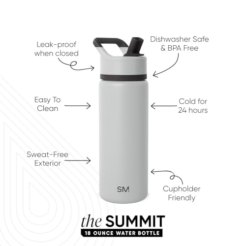 Insulated Water Bottle with Straw