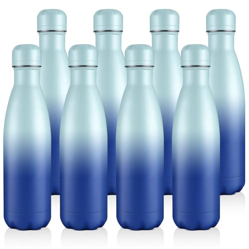 17oz Stainless Steel Water Bottles Bulk (8 Count)