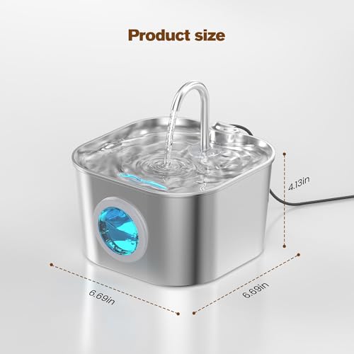 Cat Water Fountain with 8 Filters + 5 Sponges