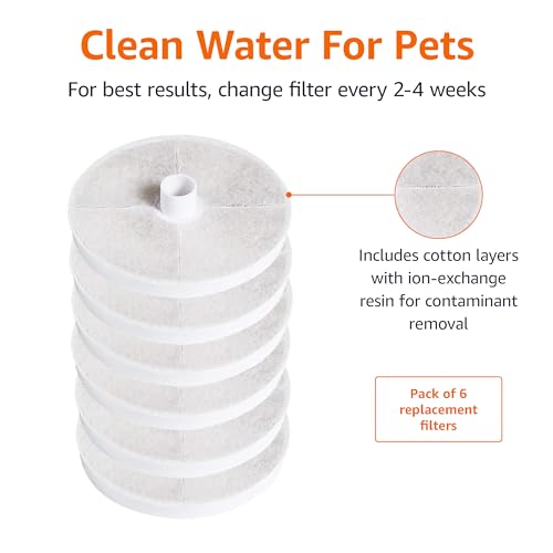 Replacement Filters for 3L Pet Water Fountain (6 Count)