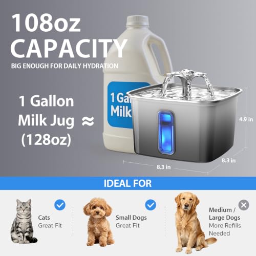 Innovation Award Winner Stainless Steel Cat Water Fountain