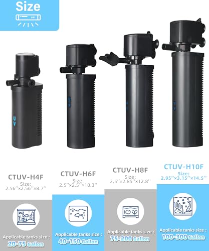400GPH Aquarium Filter with 7W U