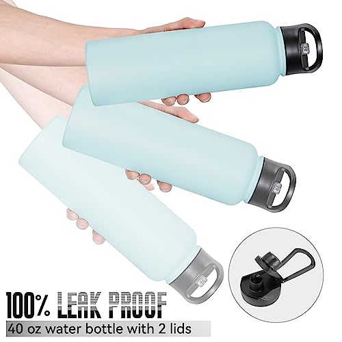 40 oz Insulated Water Bottle with Straw