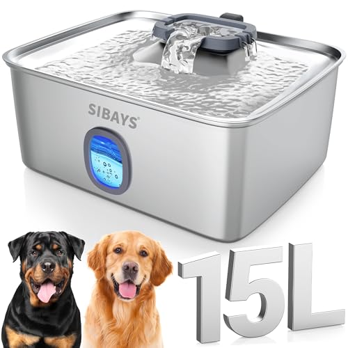 4Gal 15L Large Dog Water Fountain (4.6 Pound)