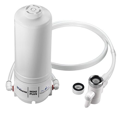 HM-MINI-Plus Countertop Faucet Filter, 750 Gallons Replaceable Filter, 1 Micron Absolute, NSF Certified Filter, Removes Lead, Chlorine, Chemicals, VOCs, TTHMs & More, Made in USA