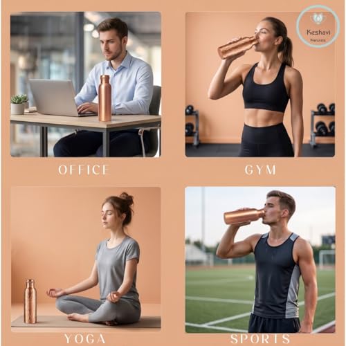 100% Pure Copper Water Bottle