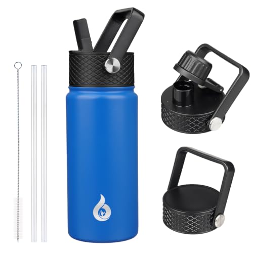 18oz Insulated Water Bottle with Straw Lid