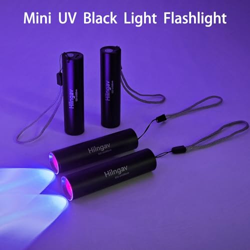 10 Pack Rechargeable Black Flashlight Small UV Black Flash Light 395 NM (10 Count)