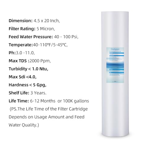 20 Inch Whole House PP and Carbon Filters (4 Count)
