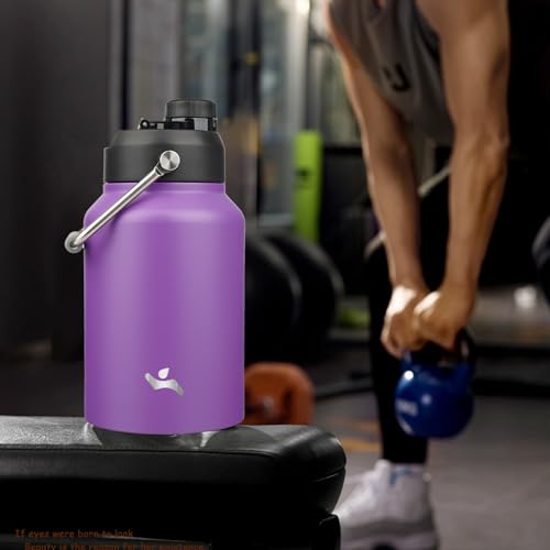 64 oz Insulated Stainless Steel Water Bottle Jug with Handle