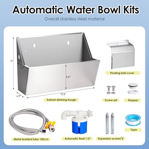 Dog Water Bowl Dispenser Stainless Steel (4.4 Gram)