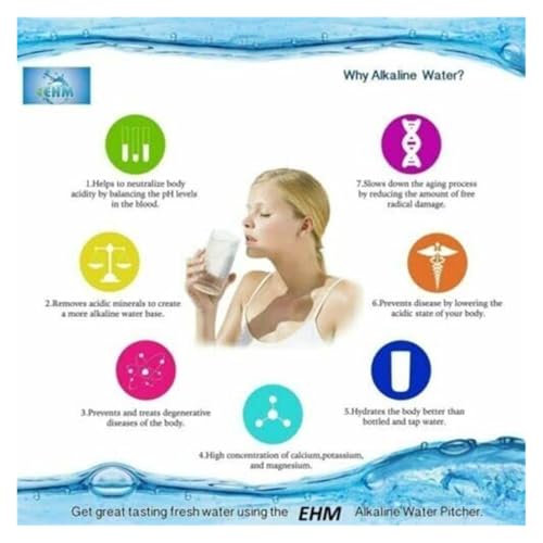 Ultra Premium 3.8L Alkaline Water Filter Pitcher BPA Mineralized pH 9.5 Activated Carbon Filter for Healthy Drinking Water