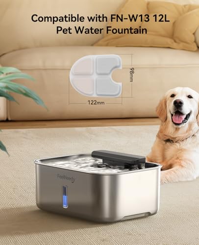 6 Packs Dog Water Fountain Filters & 6 Packs Pump Filters Sponges Replacement