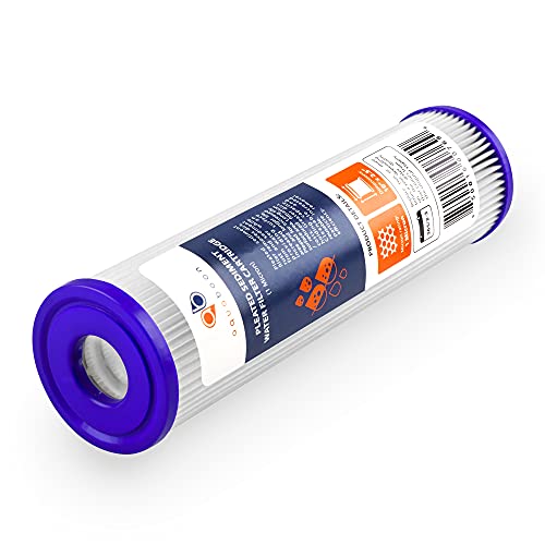 1 Micron Pleated Water Filter 10 x 2.5 (6 Count)