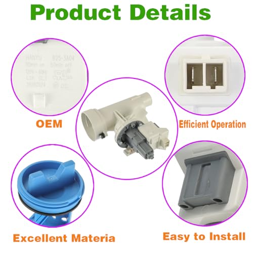 Upgraded WH11X29539 Washer Drain Pump and Filter Assembly