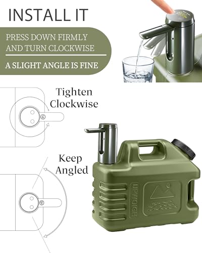 3.5 Gallon Water Jug with Rechargeable Touch Pump