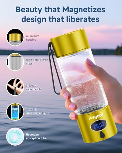 360ml Portable Hydrogen Water Bottle Generator with PEM