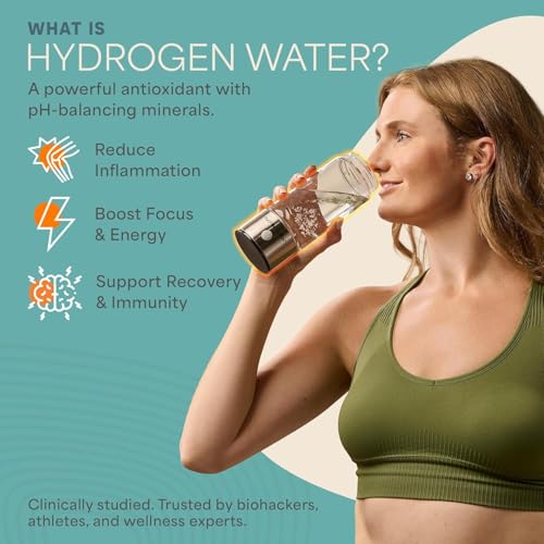 HydroLife Hydrogen Water Generator Portable Bottle with SPE