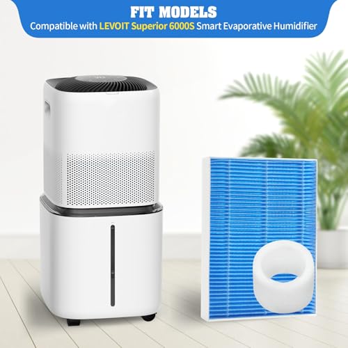 8 Pack Replacement Filters Compatible with LEVOIT Superior 6000S Smart Evaporative Humidifier + 4 (12 Count)