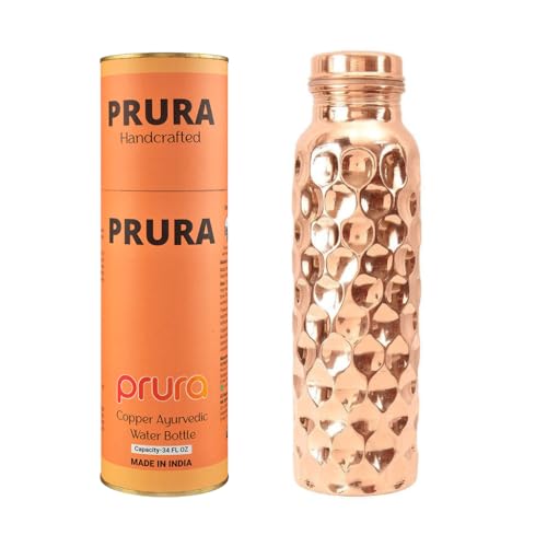 Diamond Cut Copper Water Bottle