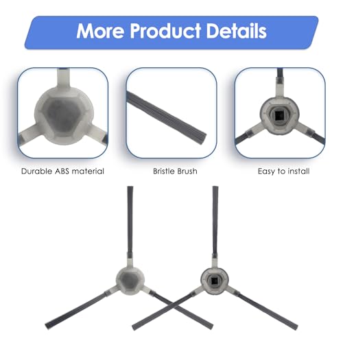 10 Pack) M2 Pro Replacement Side Brushes Compatible with Lefant M2 Pro/ M2S Pro/ M1/ M310/ M210/ M210B/ M213S Robot Vacuum, Side Brush Kit, Corner Brush Accessories Kit, Vacuum Attachments Brushes (10 Count)