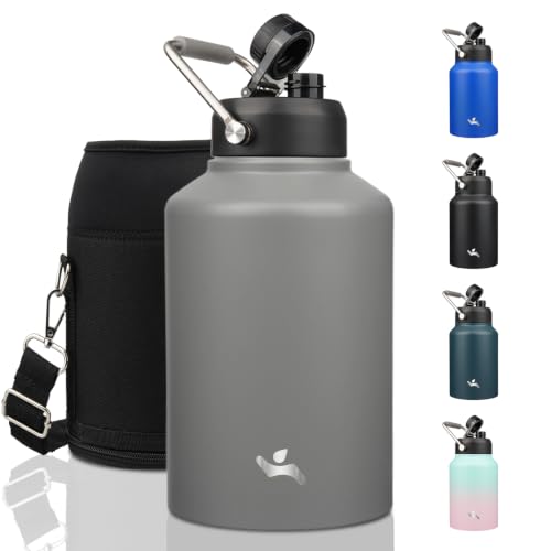 128 oz Insulated Stainless Steel Water Bottle Jug with Handle