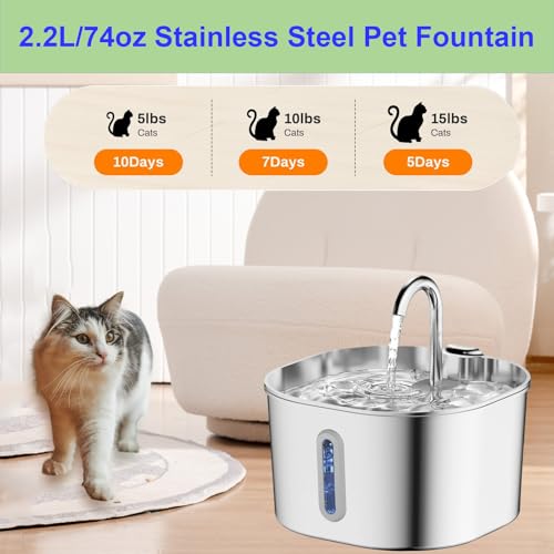 Cat Water Fountain Stainless Steel