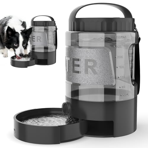 Dog Water Bottle Bowl Dispenser (95 Fl Oz)