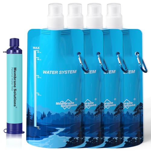 Squeezable Water Pouches with Water Filter Straw (9 Count)