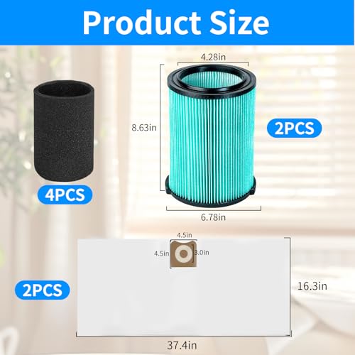 VF6000 5 Layer Filter Replacement for Ridgid Wet Dry 5