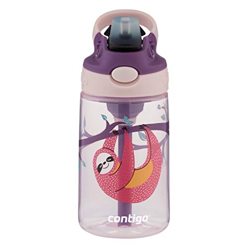 Kids Straw Water Bottle with AUTOSPOUT Lid 14oz Sloths