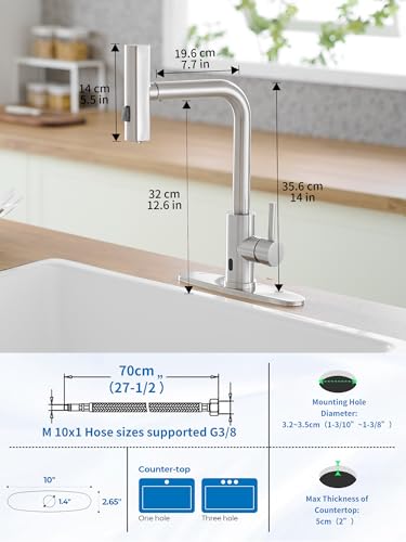 Touchless Kitchen Faucets with Pull Down Sprayer