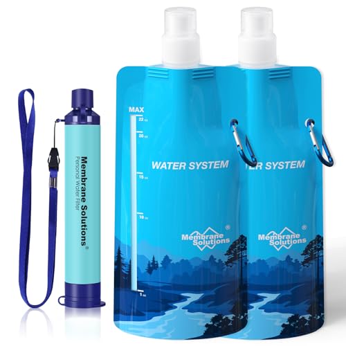 Squeezable Water Pouches with Water Filter Straw (3 Count)
