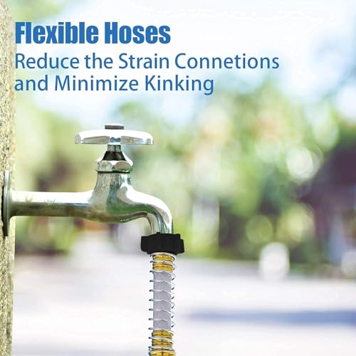 2 Pack RV Inline Water Filter with Flexible Hose Protector (2 Count)