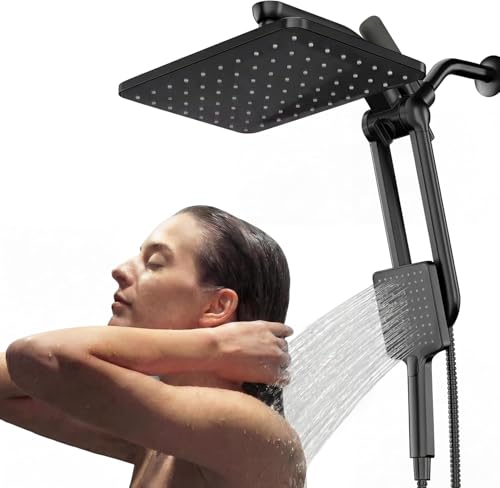 Dual Filtered Rainfall Handheld Shower Head Spray Combo