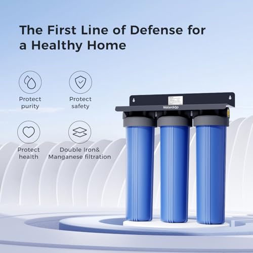 WHF3T-FG 3-Stage Whole House Water Filter System for Well Water