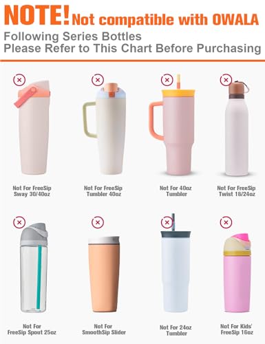 2PCS Silicone Boot for Owala FreeSip Water Bottle 24oz (2 Count)
