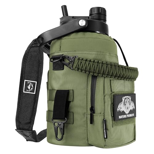 128oz 1 Gallon Tactical Water Bottle with MOLLE Bottle Pouch