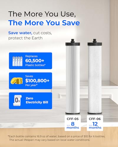 CTF-09 Dual-Stage Silver Ions Water Filter for Sink Faucet