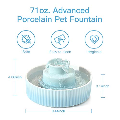 360 Ceramic Pet Fountain (70 Fl Oz)