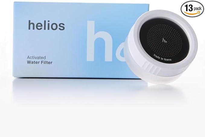 Helios Skincare Filter, Bathroom Sink Faucet Filter, For Women/Men all Ages, Removes Chlorine 99%, Hydrate Skin, Vitamin-C Infused, Advanced Filtration, Clinically Tested