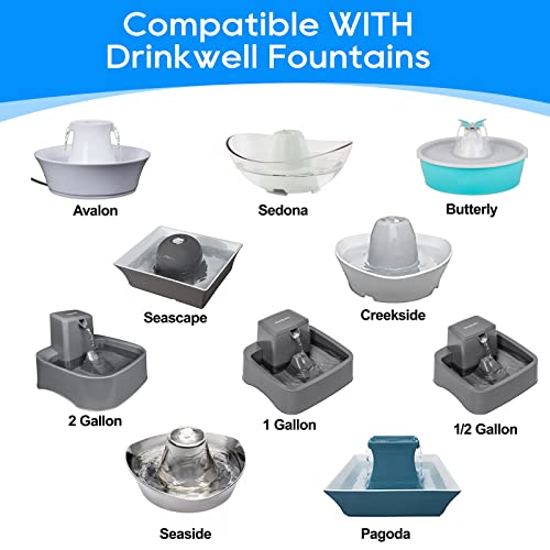 12+12 Pcs Water Fountain Filter Compatible with Petsafe Drinkwell (24 Count)