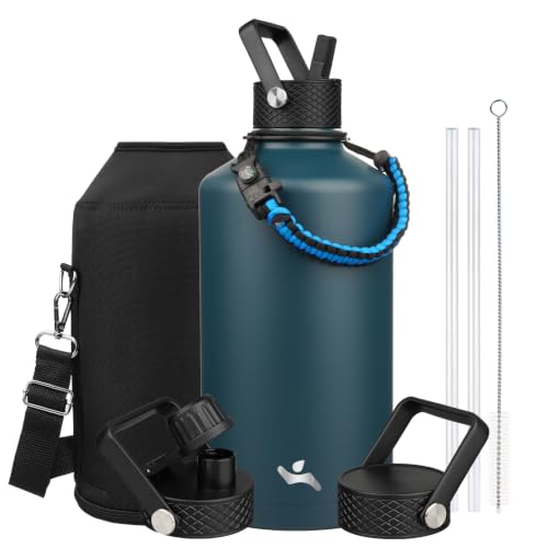 128 oz Insulated Stainless Steel Water Bottle Jug with Handle