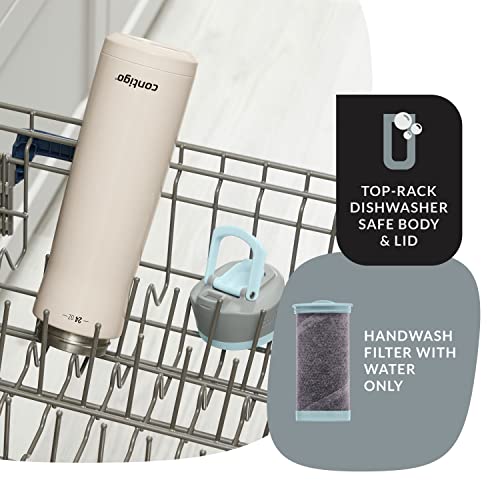 Clybourn Chill Stainless Steel FreeFlow Filter Water Bottle with AUTOSEAL