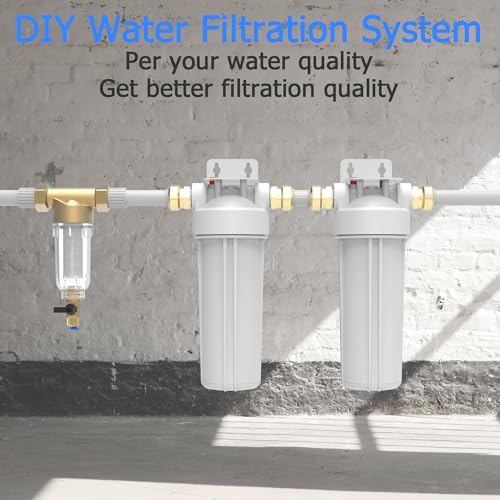 FHW10 Whole House Water Filter Housing Fit 10"x2.5" Sediment etc Filters