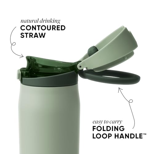 Water Bottle with Straw & Handle